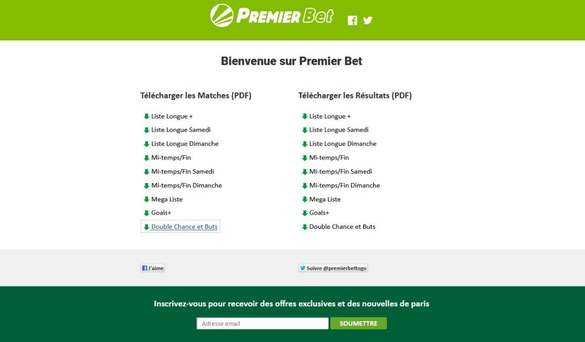 Le journal PremierBet